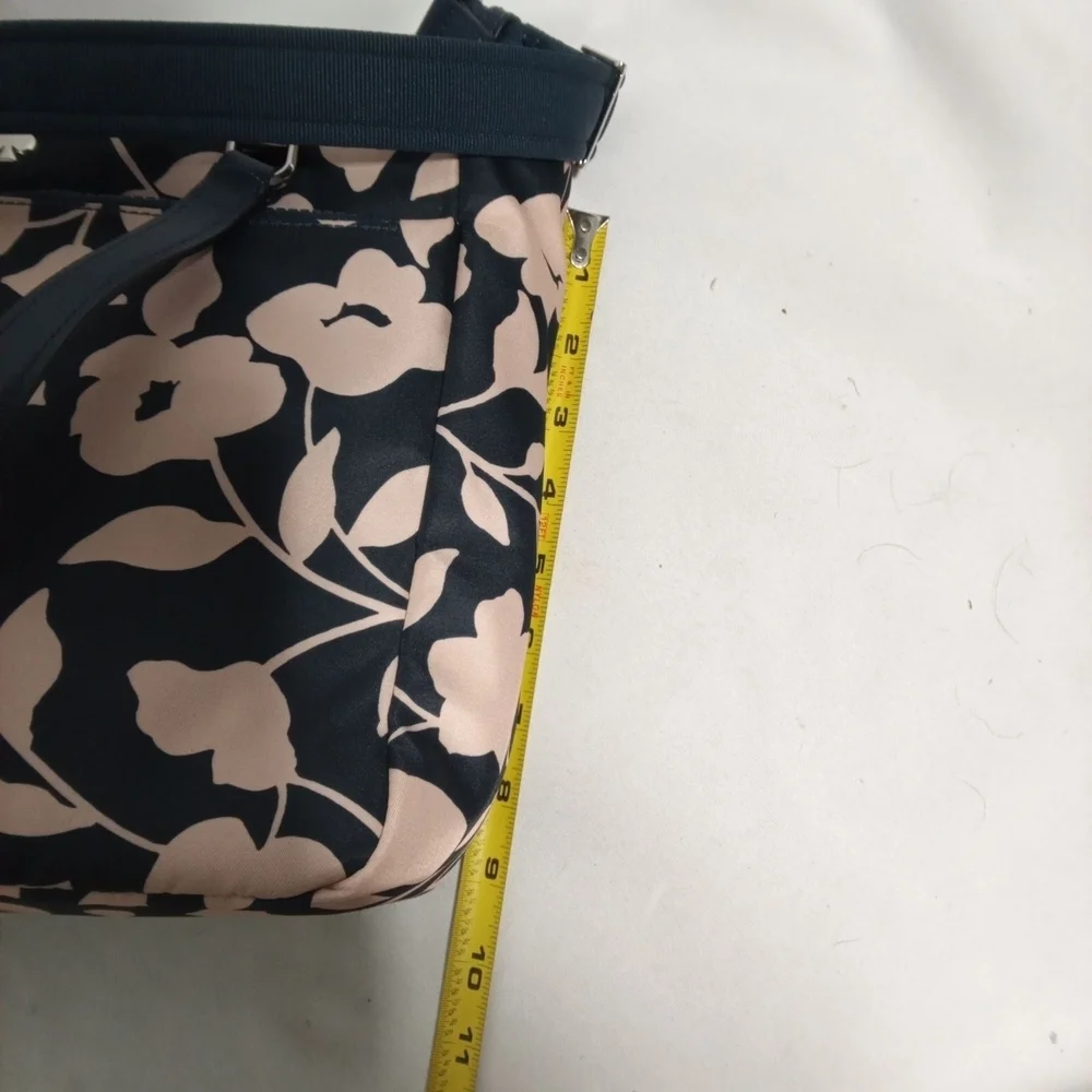 Kate Spade Jae Garden Nylon Leather Trim Floral Bag Top Handle & Crossbody Strap
